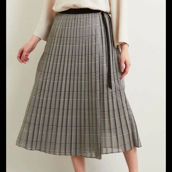 チェックプリーツラップスカート UNITED ARROWS green label relaxing ユナイテッドアローズ