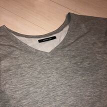 メイソングレイ(MAYSON GREY)チュニックカットソーグレー2107-23511-3麻混シフォンブラウストップス半袖Tシャツ_画像2