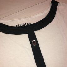 MURUA（ムルーア)デザインカットソー Tシャツラインストーンホワイト 011210600801トップス 半袖_画像2