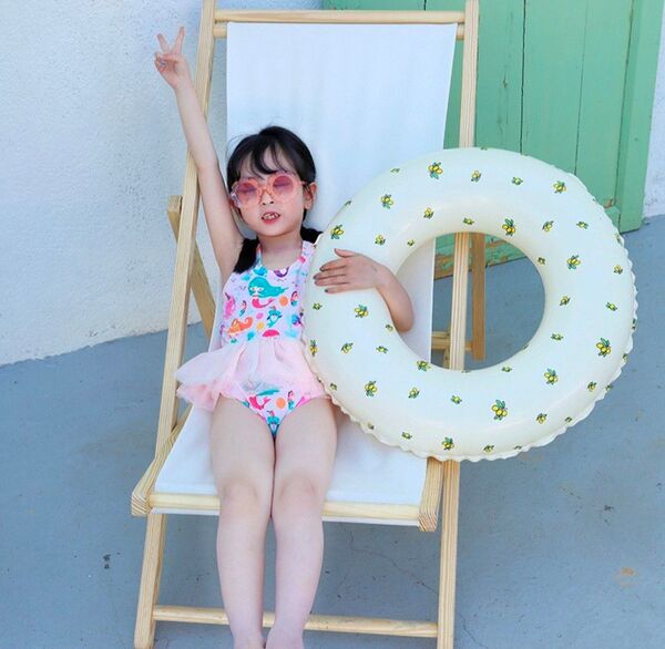 167【子供用うきわ】レモン 70cm 屋内プール 海 浮き輪