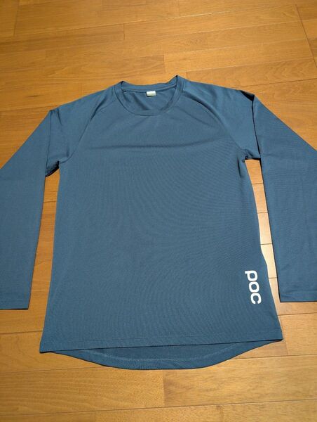 POC ロングスリーブ Tシャツ 長袖 サイクリングウェア 速乾 ブルー 自転車 ランニング