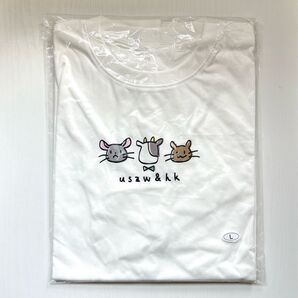 TOP4 牛沢 手描きデザインTシャツ 白 L【新品未開封】