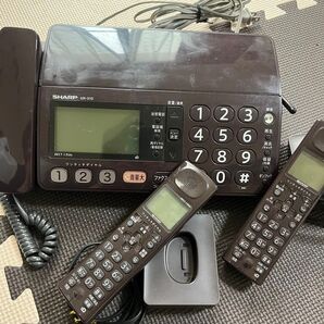 SHARP UX-310CW-T 電話機 FAX 付き 2台子機付き デジタルコードレスファクシミリ シャープ