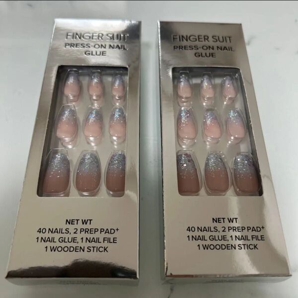 FINGER SUIT フィンガースーツ ネイルチップ グルータイプ 2箱