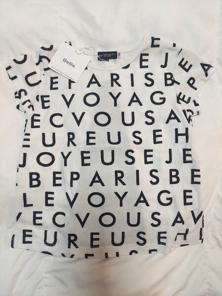 BeBe Tシャツ 110 オフホワイト 新品未使用タグ付き