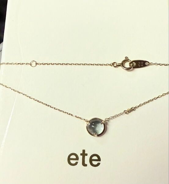 完売品【ete】K10YGフローライト/ダイヤモンドネックレス