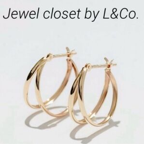 ■現行品■【Jewel closet by L&Co.】K102連風フープピアス