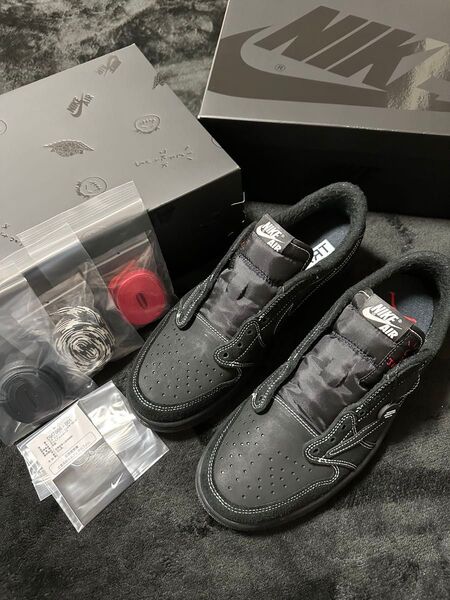 トラヴィススコット aj1ロー ブラックファントム NIKE エアジョーダン
