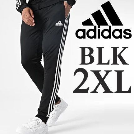 新品 アディダス ジャージ 下 3L 2XL 黒 メンズ ロングパンツ 長ズボン トラックパンツ ジョガーパンツ adidas