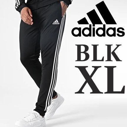 新品 アディダス ジャージ 下 XL 黒 メンズ ロングパンツ 長ズボン ジョガーパンツ トラックパンツ adidas ブラック