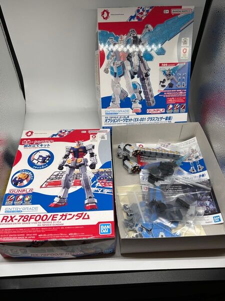 EXPO2025 1/144 RX-78F00/E ガンダム + 一部塗装済み オプションパーツセット (グラスフェザー装備)