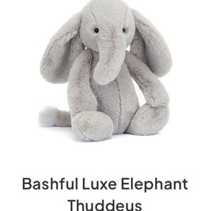新作 Jellycat Bashful Luxe Elephant Thuddeus