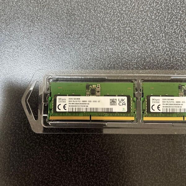 SODMMメモリ 8GBx2枚=16GB DDR5-5600