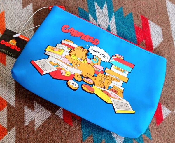 【GARFIELD】スクエアポーチ GF-00012-3/マルチポーチ/コスメ/ペンケース/アメニティ/小物入れ