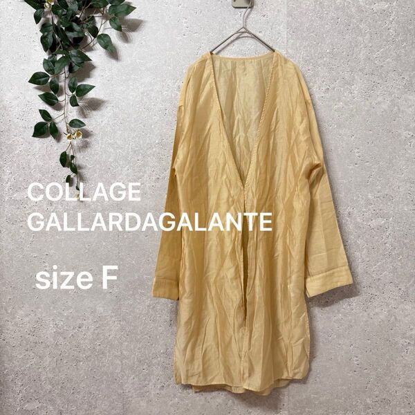 COLLAGE GALLARDAGALANTE ロングシアーシャツ カーディガン 羽織り