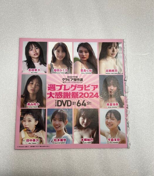 【新品未開封】週刊プレイボーイ2024下半期グラビア傑作選付録DVD※注意事項 画像4、5を参照 余白を折って郵送します。