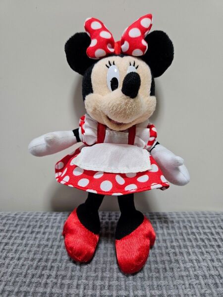 TDR33周年 ミニーマウス ぬいぐるみバッジ 水玉ワンピース