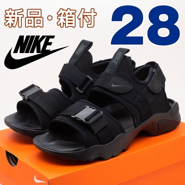 nike ナイキ キャニオン メンズ サンダル ブラック 黒 28cm ストラップ アウトドア スポーツ カジュアル 男性 靴