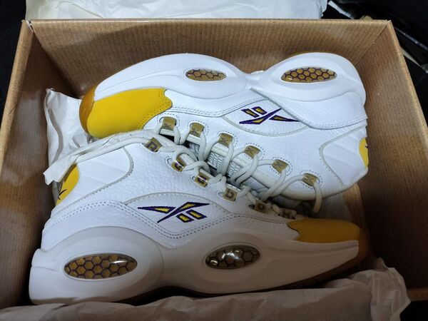 Reebok QUESTION MID "LAKERS" イエロー