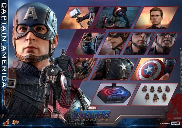 新品未開封 ホットトイズ アベンジャーズ エンドゲーム キャプテン・アメリカ 1/6 フィギュア MMS536