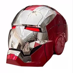 AUTOKING 1/1 アイアンマン マーク5 MK5 ヘルメット ボイスコントロール シルバーメッキ 音声認識自動開閉式