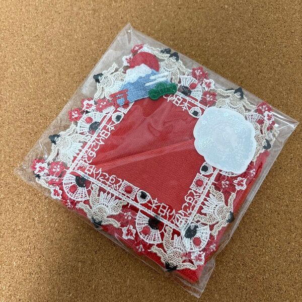 近沢レース★どすこい日本 ハンカチ(レッド)
