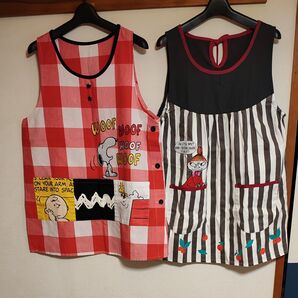 保育士 エプロン スヌーピー リトルミイ ムーミン