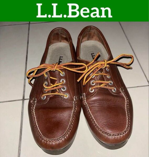 L.L.BEAN ハンドソーン モカシンブルーチャー モック 8.5 モカシンシューズ