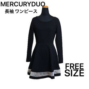 115 MERCURYDUO 長袖 ワンピース ブラック