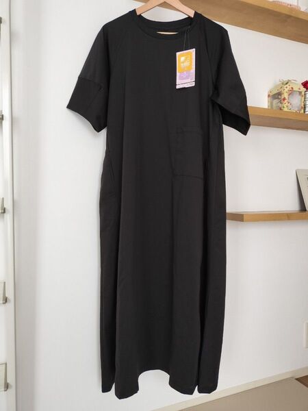 ワークマン女子☆DRYサイドポケットランタンスリーブワンピース☆新品