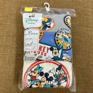 未開封 ディズニーベイビー トレーニングパンツ100 3枚1組 3層 おなまえネーム付き