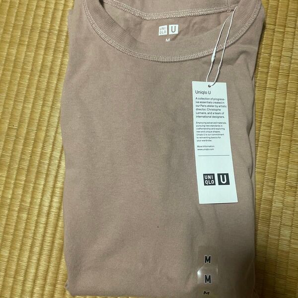 ユニクロユー クルーネック Tシャツ ピンク M