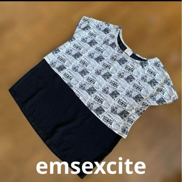 ヴィンテージ emsexcite ユニオンジャックプリントTシャツ