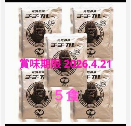 ゴーゴーカレー 中辛 5袋セット 賞味期限 2026.04