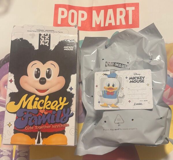 ポップマート POPMART DISNEY ミッキーファミリー キュートトゥギャザー ぬいぐるみキーチェーン ドナルド