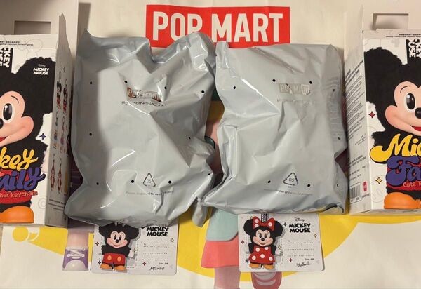 ポップマート POPMART DISNEY ミッキーファミリー キュートトゥギャザー ぬいぐるみキーチェーン ミッキー ミニー