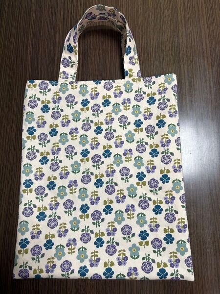 トートバッグ 花柄 北欧テイスト ハンドメイド