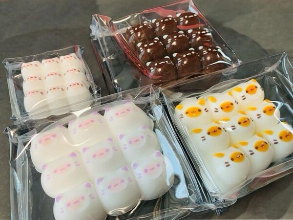 【新品】スクイーズ マシュマロ猫ちゃんBOX ハンドメイド 食用シリコン