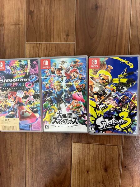 Switch ソフト3本セット まとめ売り マリオカート スマブラ スプラトゥーン3