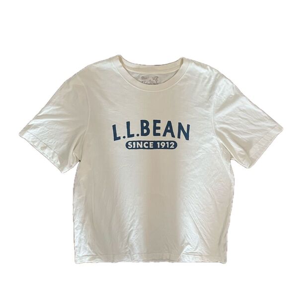 L.L.Bean エルエルビーン/ロゴTシャツ 半袖/オフホワイト/XL
