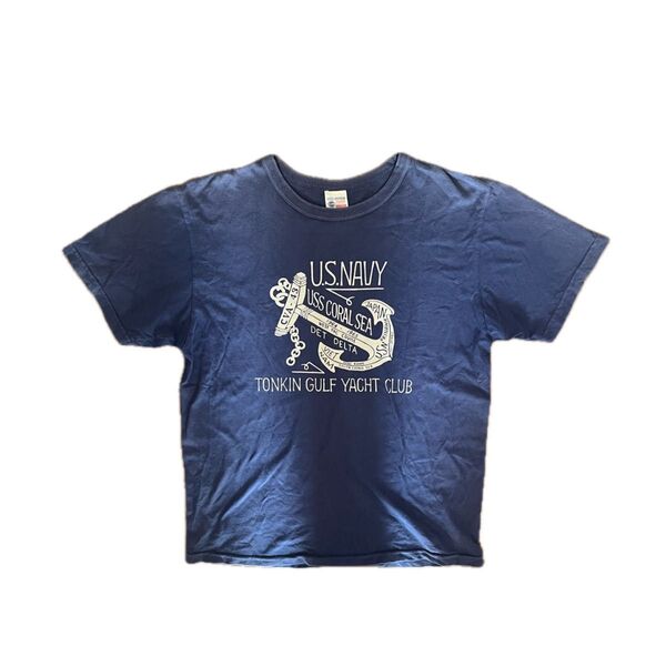USA製 BUZZ RICKSON バズリクソンズ U.S.NAVY TONKIN GULF YACHT Tシャツ ブルー L