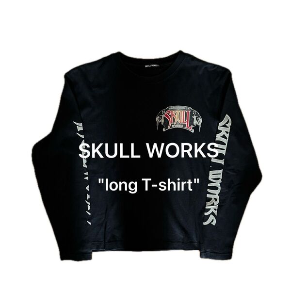 SKULL WORKS スカルワークス/ロンT 長袖/S.W.G.T ドクロ/ブラック/L