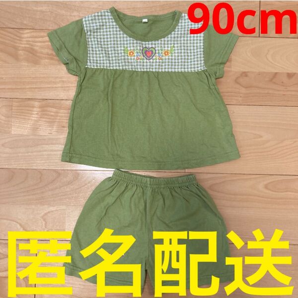 女の子用 90cm セットアップ 半袖Tシャツ ハーフパンツ 半ズボン 1歳 2歳 ショートパンツ 上下セット 夏服 キッズ