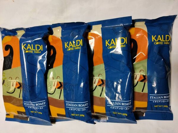 KALDI カルディ コーヒー珈琲 イタリアンロースト 中挽き コーヒー粉 200g×4袋