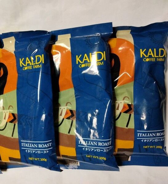 KALDI カルディ コーヒー珈琲 イタリアンロースト 中挽き コーヒー粉 200g×3袋