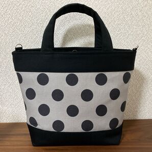 ハンドメイド トートバッグ ドット柄
