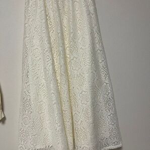ロングスカート レース ホワイト OLIVE des OLIVE