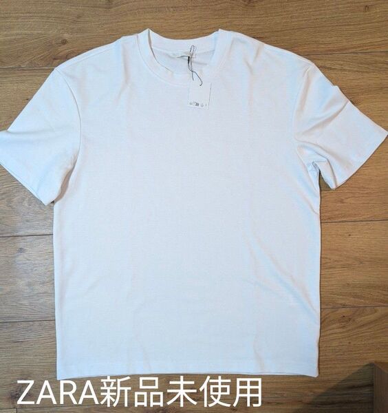 ZARA 半袖Tシャツ ホワイト メンズLサイズ