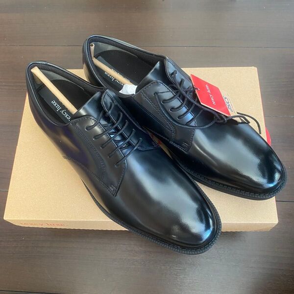 【新品未使用】texcy luxe TU-7044 24.5cm BLACK 黒 ブラック 紳士靴 ビジネスシューズ シューズ