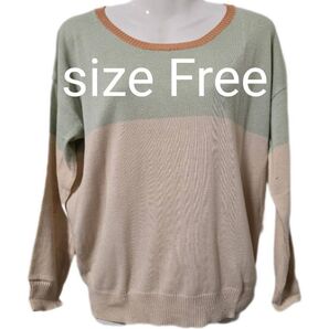 新品 MAJESTIC LEGON バイカラーニット レディース free*0047